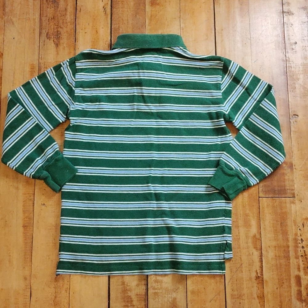 Polo Ralph Lauren Shirt Size 8 to 10 Long Sleeve Green Blue Spring Easter Cotton - Picture 6 of 7